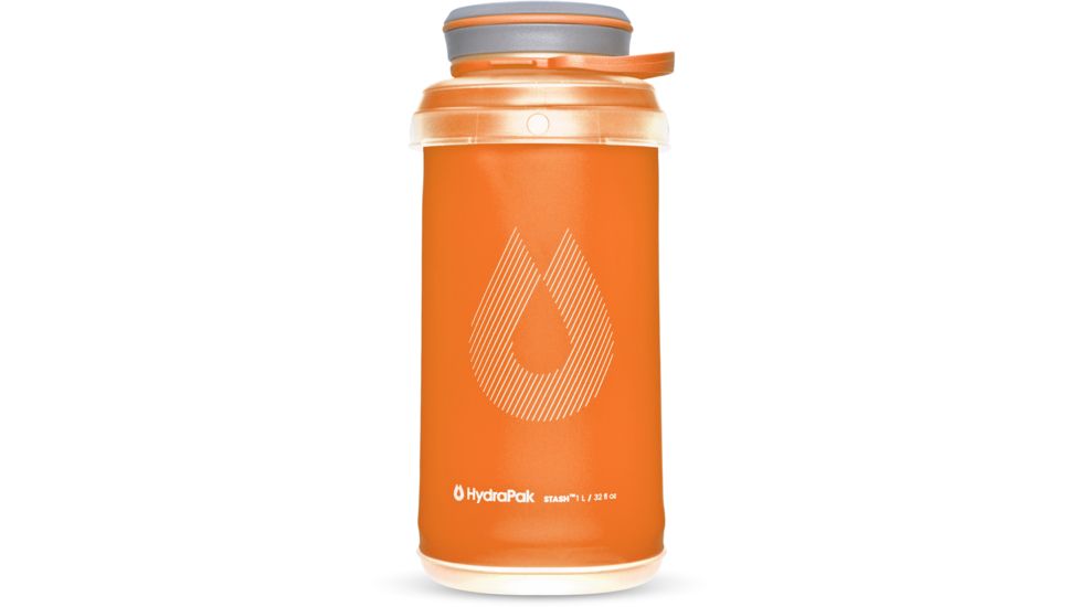 Hydrapak Stash 1L Soft Water Bottle-Mojave Orange