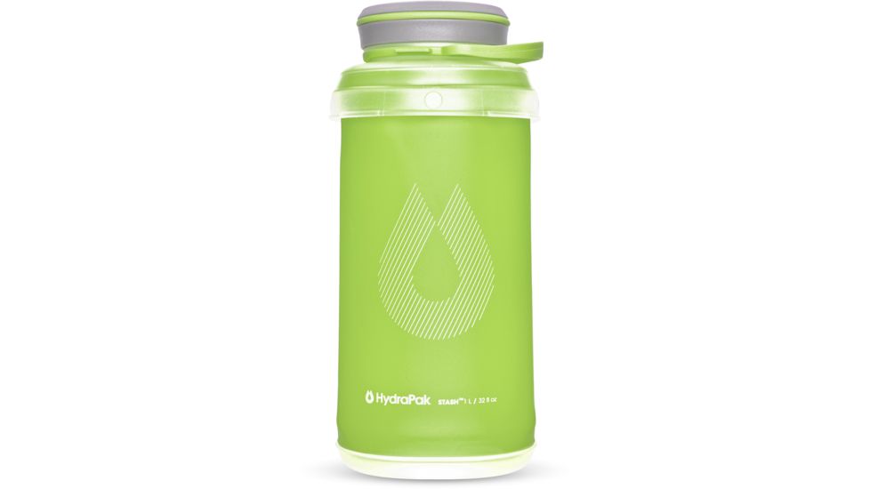 Hydrapak Stash 1L Soft Water Bottle-Sequioa Green
