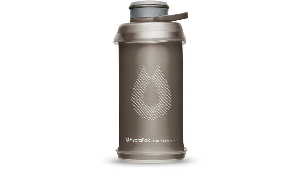HydraPak Stash Water Bottle, Mammoth Grey, 750ml, G122M