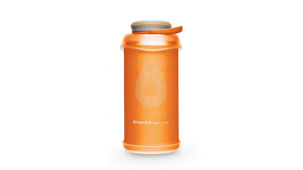 Hydrapak Stash Water Bottle, Mojave Orange, 1L/32oz, G121J