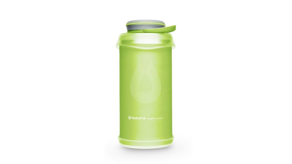Hydrapak Stash Water Bottle, Sequoia Green, 1L/32oz, G121Q
