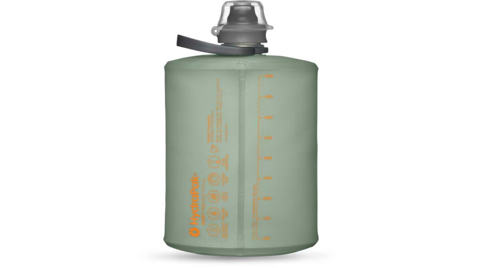 HydraPak Stow 500ml Water Bottle, Sutro Green, 17oz, GS335S