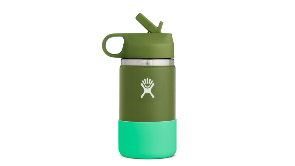 Hydro Flask 12 oz. Wide Mouth Bottle - Kids, Olive/Spearmint, W12BSWBB306
