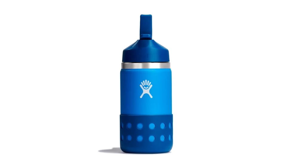 Hydro Flask 12 oz Wide Straw Lid &amp; Boot - Kids, Lake, W12BSWBB445