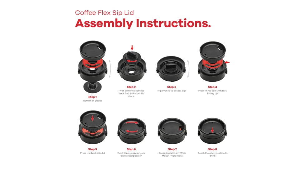 Hydro Flask 16 Oz Wide Flex Sip Lid, Goji, 16 oz, W16BCX612