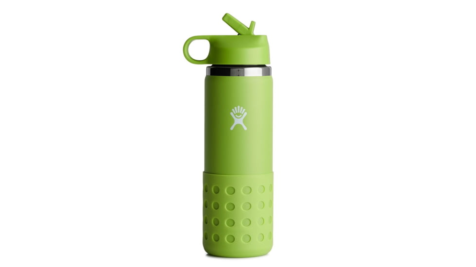 Hydro Flask 20 oz Wide Mouth Straw Lid &amp; Boot - Kids, Seagrass, W20BSWBB321