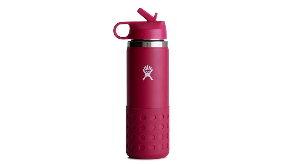 Hydro Flask 20 oz Wide Mouth Straw Lid &amp; Boot - Kids, Snapper, W20BSWBB604