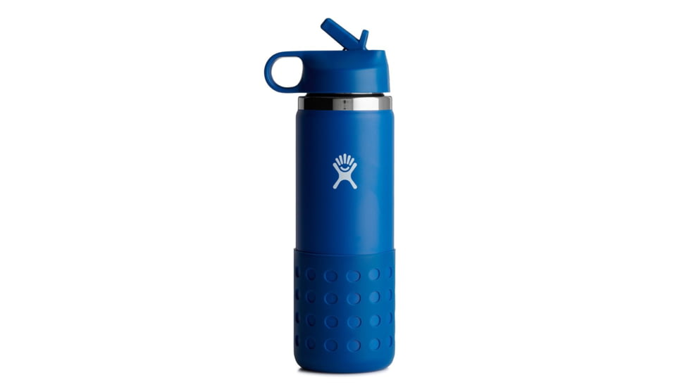 Hydro Flask 20 oz Wide Mouth Straw Lid &amp; Boot - Kids, Stream, W20BSWBB443
