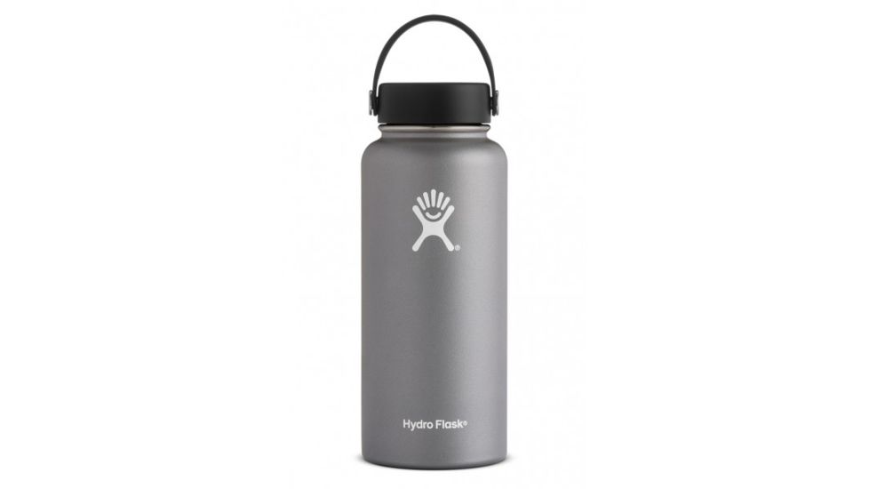 Hydro Flask 32 oz. Wide Mouth Flask w/Flex Straw Lid, Graphite, W32FS050