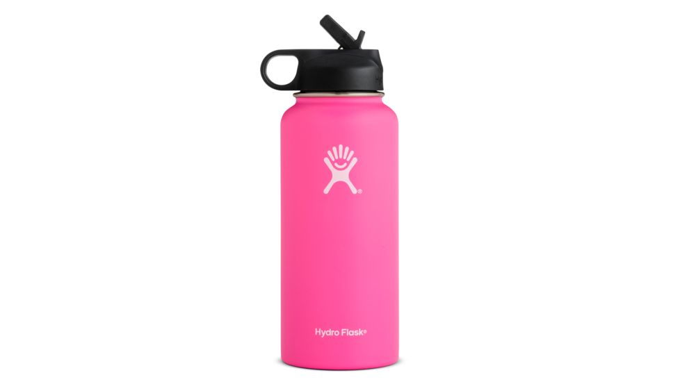 Hydro Flask 32 oz. Wide Mouth w/ Straw Lid, Flamingo, W32SW625