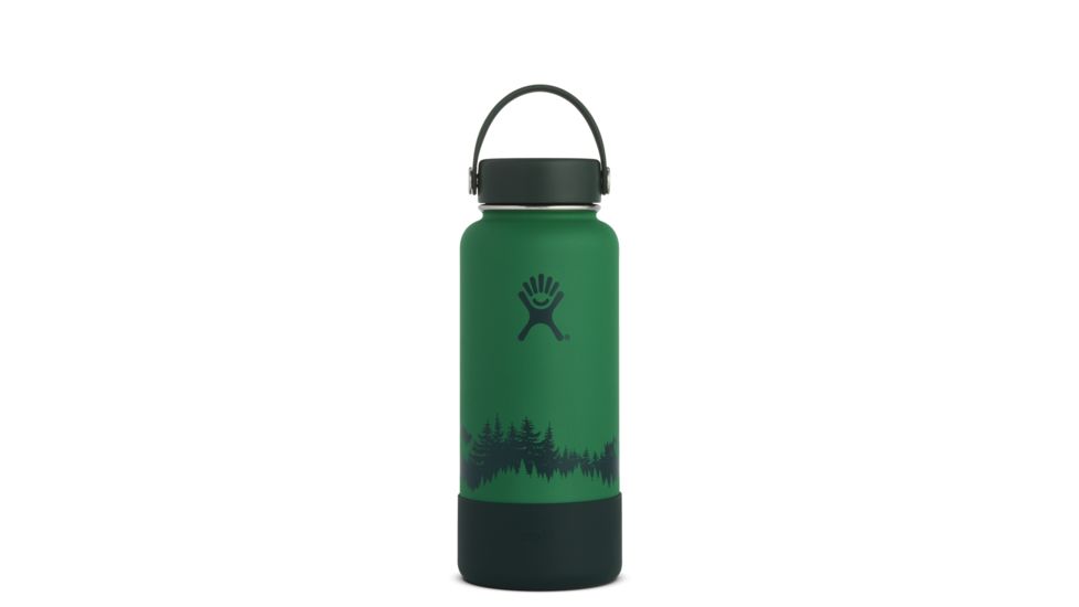 Hydro Flask Escape Mountains 32 oz wi/ Wide Flex Cap and Forest Boot, Forest Sage, 32 oz W32TS307B