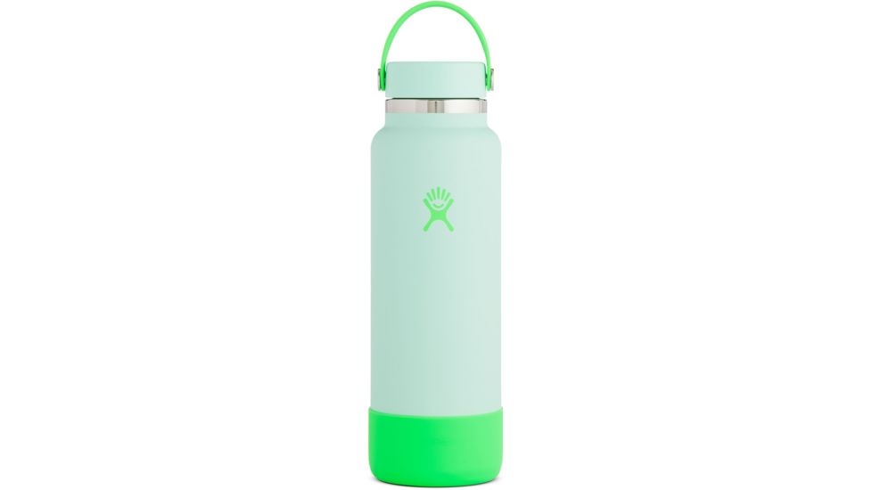 Hydro Flask Limited Edition Prism Pop Wide Mouth Bottle with Boot, Seafoam, 40 oz, NEONW40BTS37
