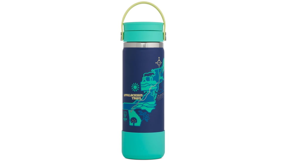Hydro Flask Limited Edition Scenic Trails Wide Mouth Water Bottle w/ Flex Sip Lid, Acai/Appalachian Trail, 20 oz, STW20BCX463AT