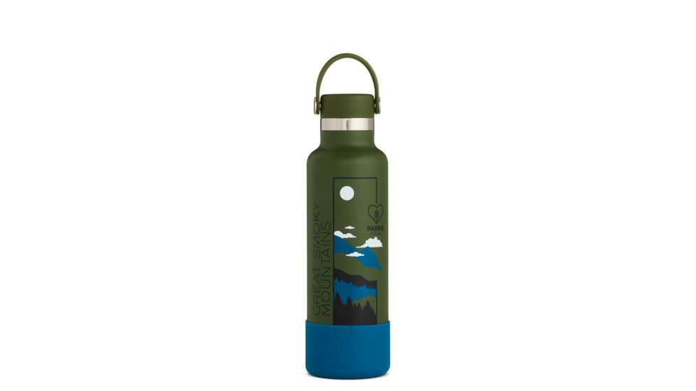 Hydro Flask National Park Standard Mouth Flask with Boot, Great Smoky Mountains, 21 oz