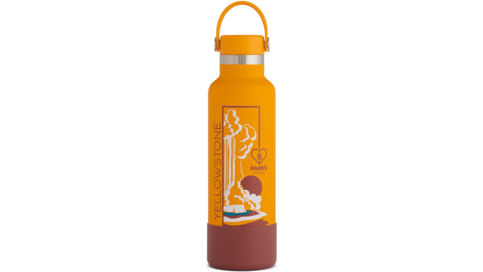 Hydro Flask National Park Standard Mouth Flask with Boot, Yellowstone, 21 oz, NPFS21SX825A