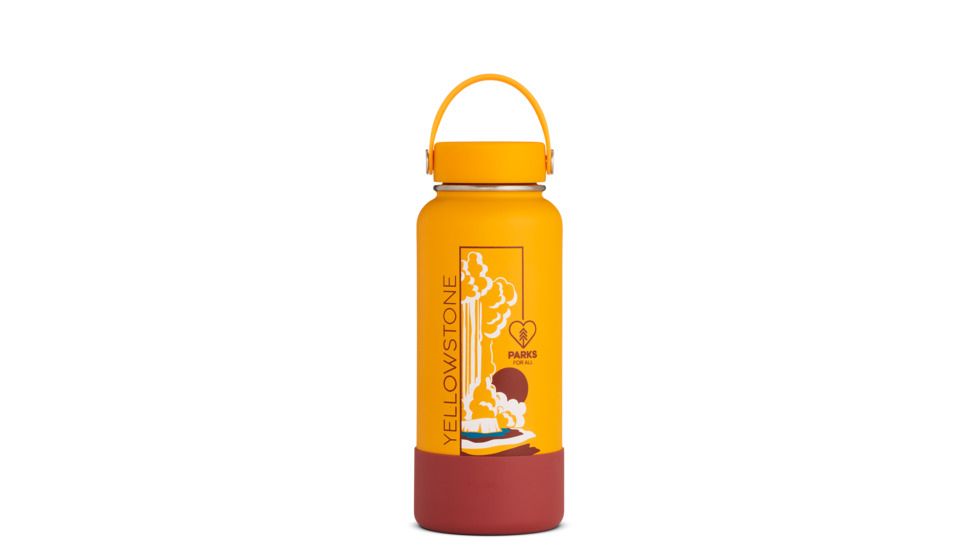 Hydro Flask National Park Wide Mouth Flask with Boot, Yellowstone, 32 oz