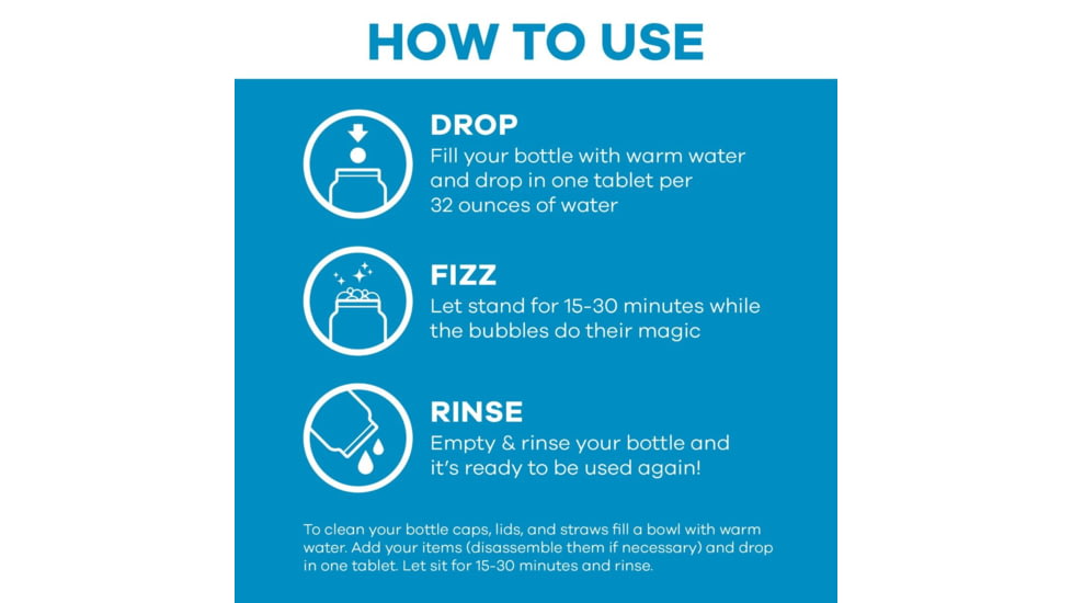Hydro Flask Natural Cleaning Tablets, One Size, NCT