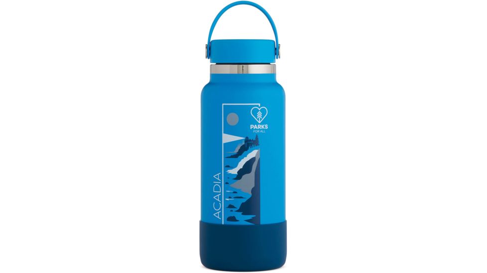 Hydro Flask NPF 32 oz Water Bottle, Wide Mouth Flex Cap w/ Boot, Acadia, NPFW32BTS414