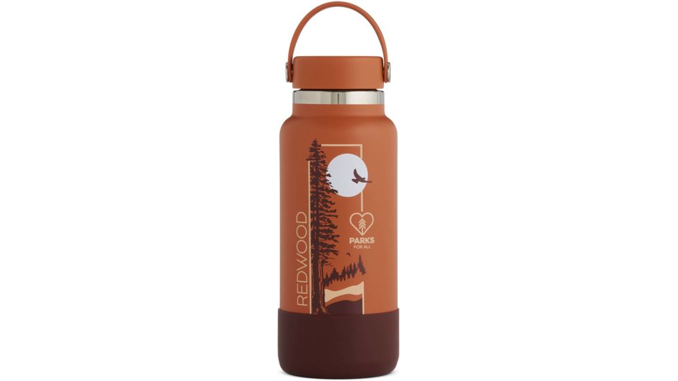 Hydro Flask NPF 32 oz Water Bottle, Wide Mouth Flex Cap w/ Boot, Redwood, NPFW32BTS606