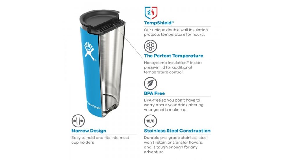Hydro Flask Tumbler, Stone, 16 oz., T16010