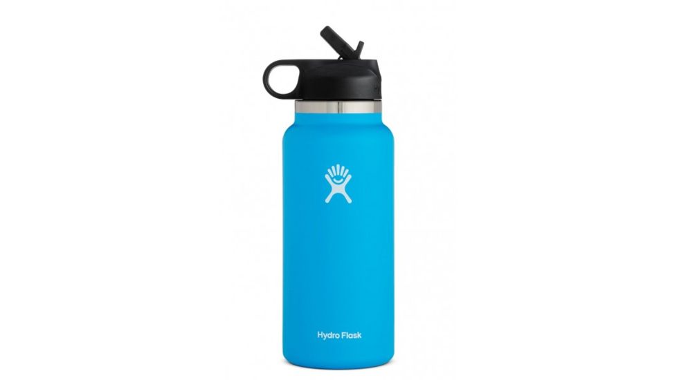 Hydro Flask Wide Mouth Bottle with Straw Lid, Pacific, 32 oz., W32BSW415