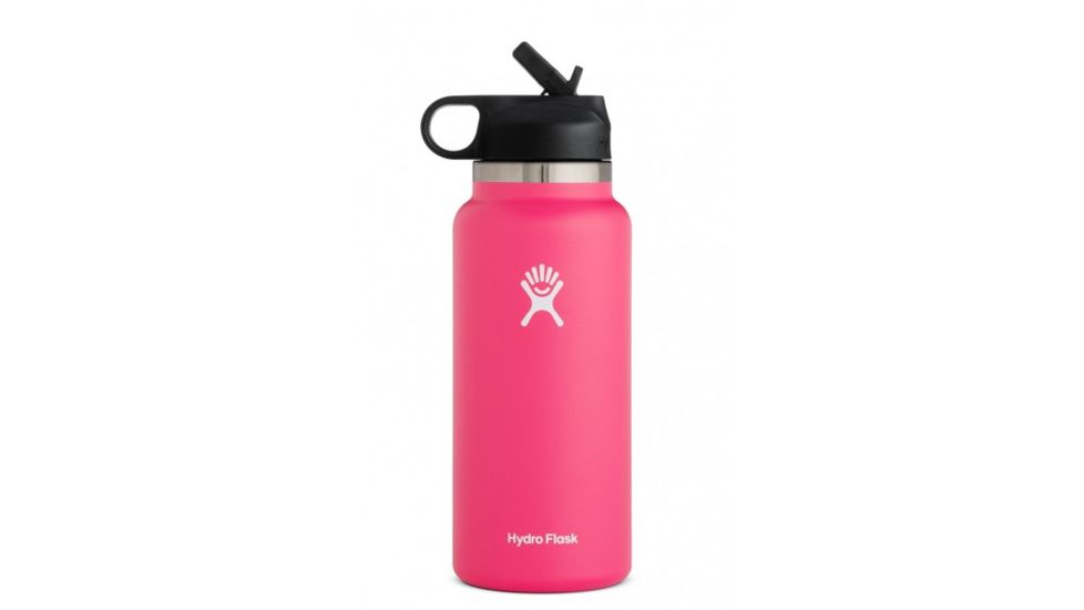 Hydro Flask Wide Mouth Bottle with Straw Lid, Watermelon, 32 oz., W32BSW618