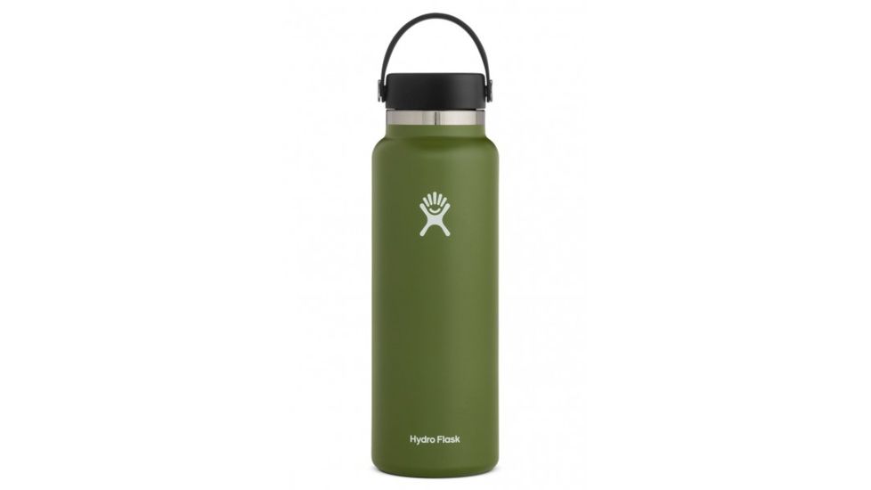 Hydro Flask Wide Mouth Flask, Olive, 40 oz., W40BTS306