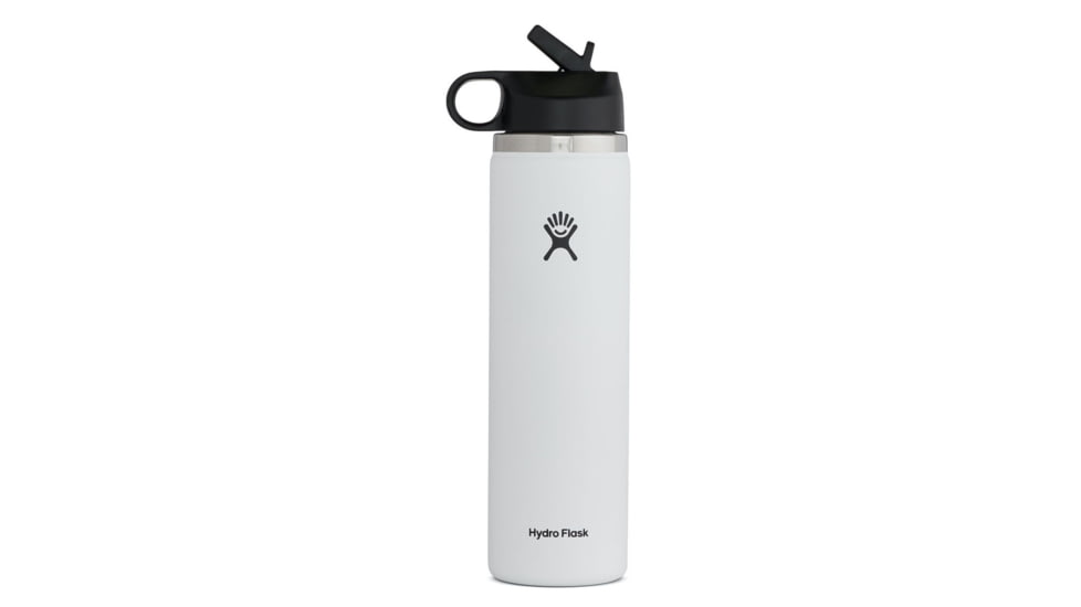 Hydro Flask Wide Mouth w/Straw Lid, White, 24 oz, W24BSW110