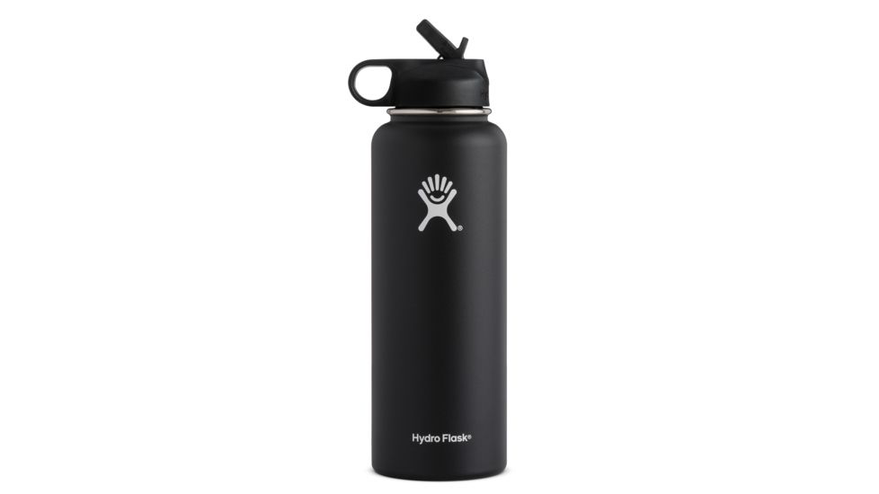 Hydro Flask Wide Mouth with Straw Lid 40 oz-Black