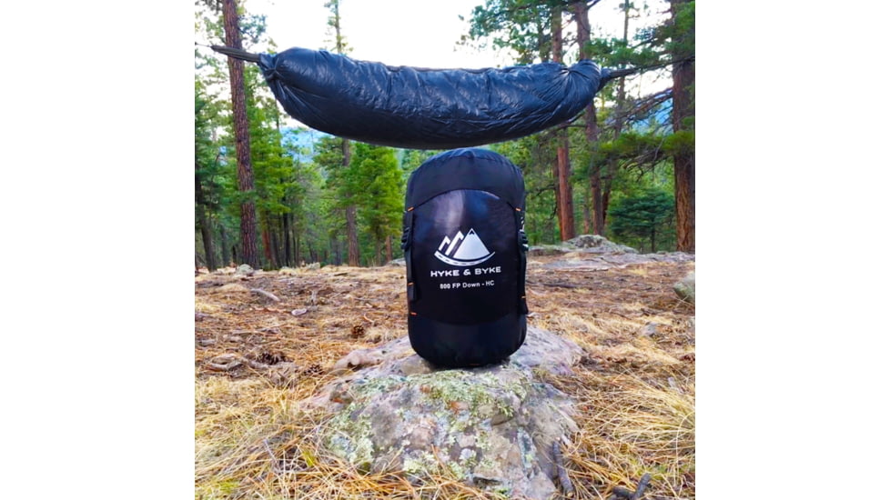 Hyke &amp; Byke Antero Hammock Compatible Goose Down Sleeping Bag, 800FP WR, 0F Degrees, 1354170990669