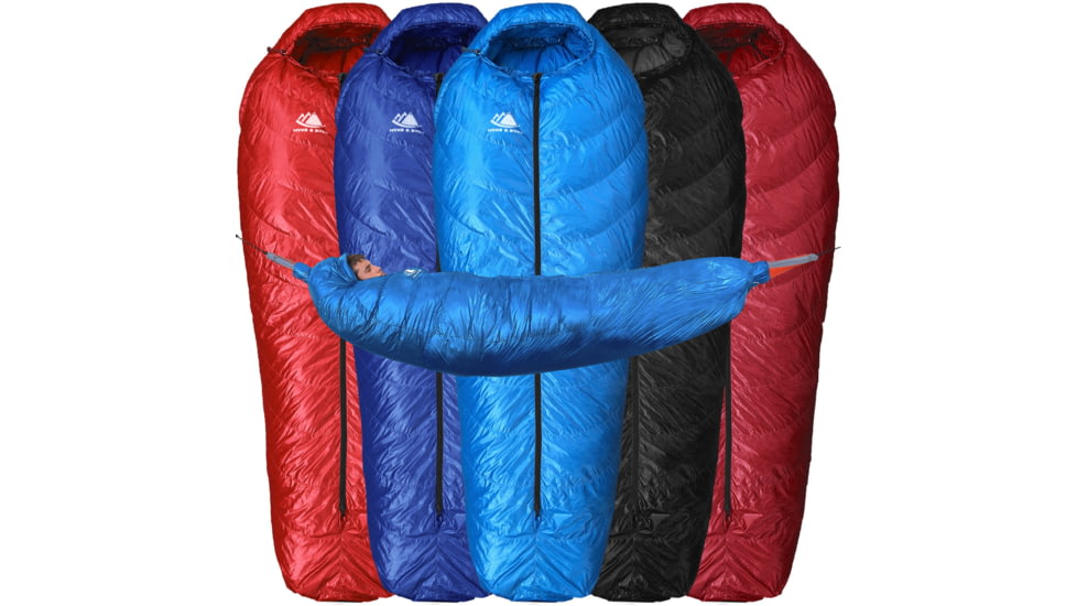Hyke &amp; Byke Crestone Hammock Compatible Ultralight Down Sleeping Bag, 650FP WR, 0F Degrees, 1376065192013