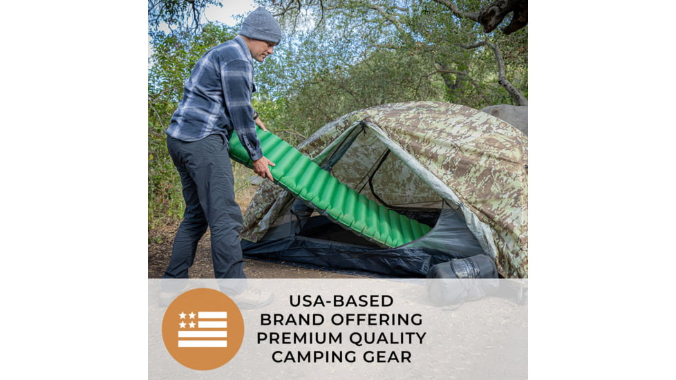 Hyke &amp; Byke Standard Appalachian Inflatable Sleeping Pad w/ Micro-Adjustment Valve, 4809732325453