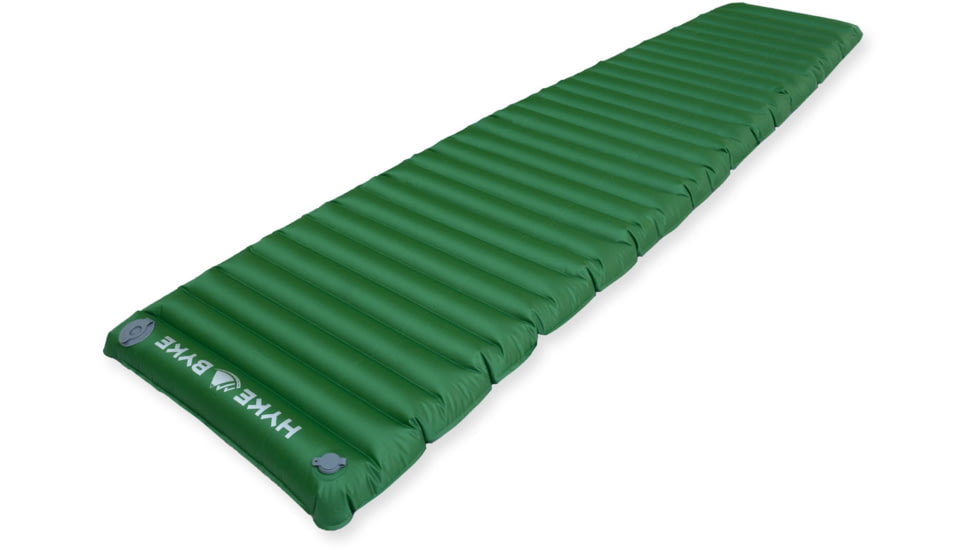 Hyke &amp; Byke Ultralight Appalachian Inflatable Sleeping Pad w/ Micro-Adjustment Valve, Green, 4827907817549