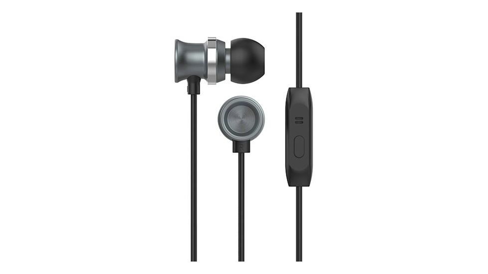 HyperGear dBm Metal Earphones w/Mic, Black, Black, 1 Year Limited Warranty, HYP-40471