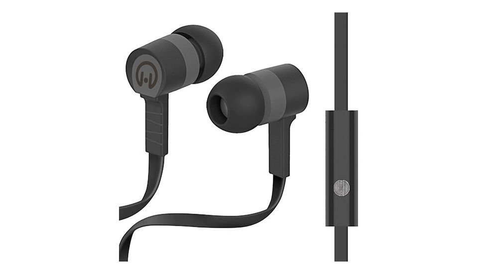 HyperGear Low Ryder Earphones w/Mic, Black/Grey, Black/Grey, 1 Year Limited Warranty, HYP-39000