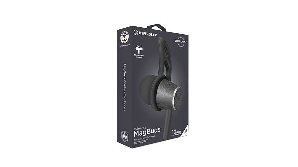 HyperGear Wireless MagBuds Earphones, Jet Black, Jet Black, 1 Year Limited Warranty, HYP-40846