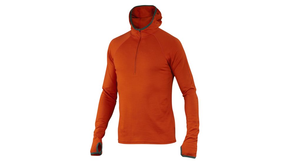 Ibex Hooded Indie - Men's-Blood Orange-Large