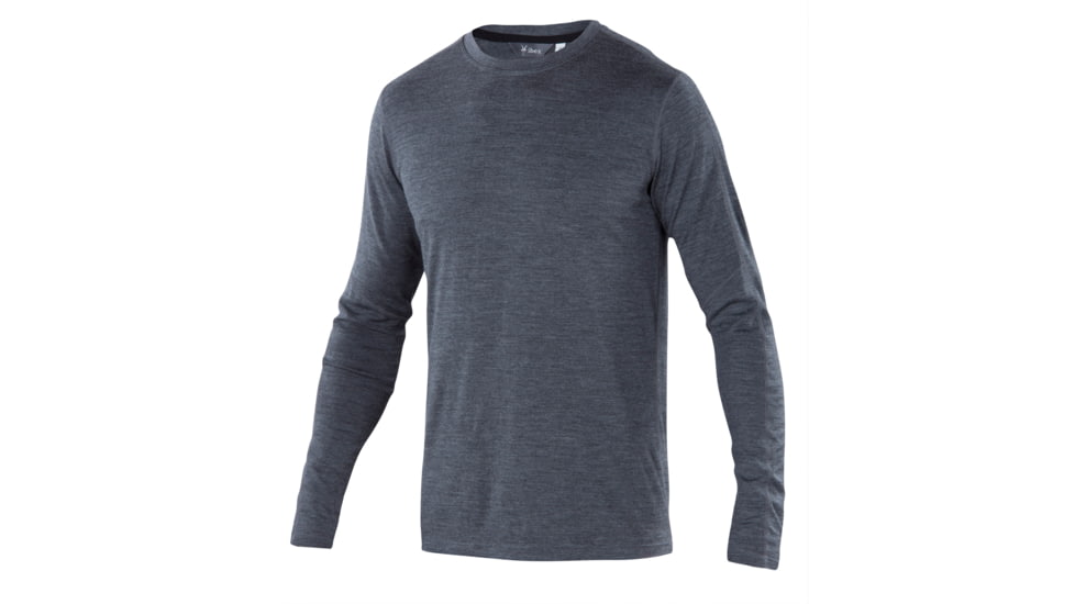Ibex Indie Crew II Top - Men's-Pewter Heather-Small