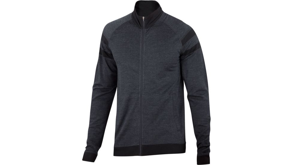 Ibex Latitude Full Zip Sweater - Men's-Ebony Heather-Small