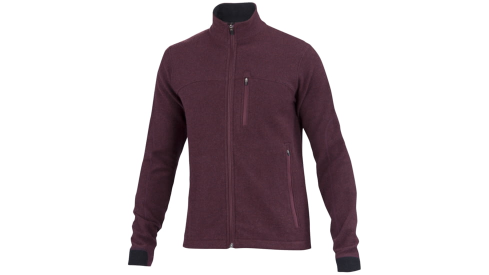 Ibex Scout Jura Full Zip Jacket - Men's-Fire Brick Heather-Large
