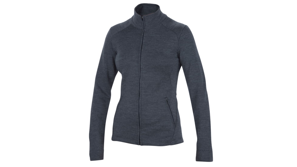Ibex Shak Full Zip II - Women's-Pewter Heather-Large