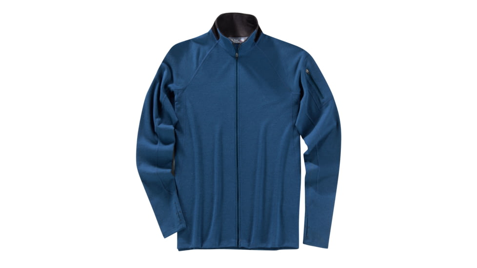 Ibex Shak Lite Full Zip Jacket - Men's-Bedrock Blue-Small