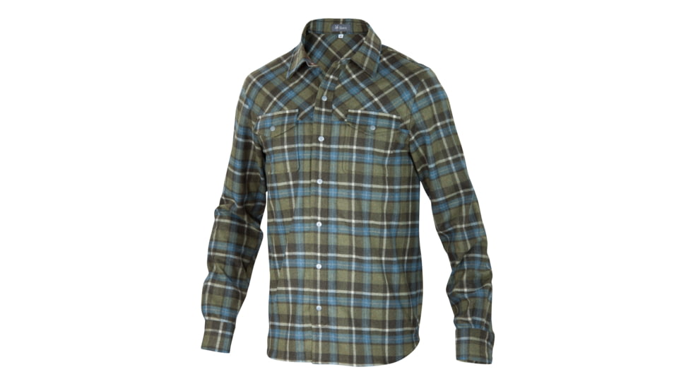 Ibex Taos Plaid Shirt - Mens-Riverbank Plaid-Large