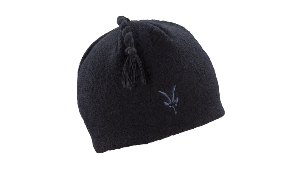 Ibex Top Knot Hat - Mens-Black-One Size