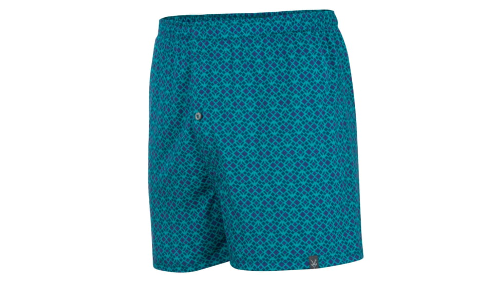 W2 Standard Boxer - Mens-Mosaic Print/Waterfall-Small