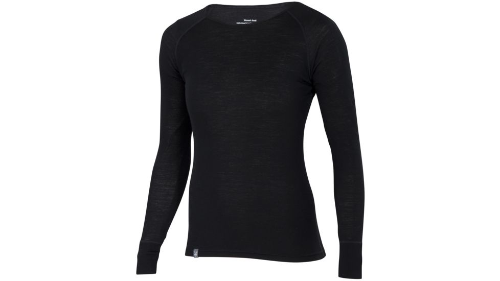 Ibex Woolies 1 Crew - Women's-Black-Large