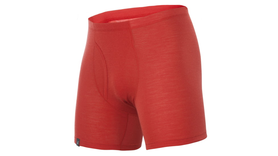 Ibex Woolies 150 Boxer Brief - Men's-Red Pop-Large