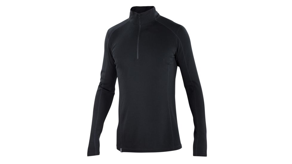 Ibex Woolies 2 Zip T-Neck Top - Mens-Black-Small
