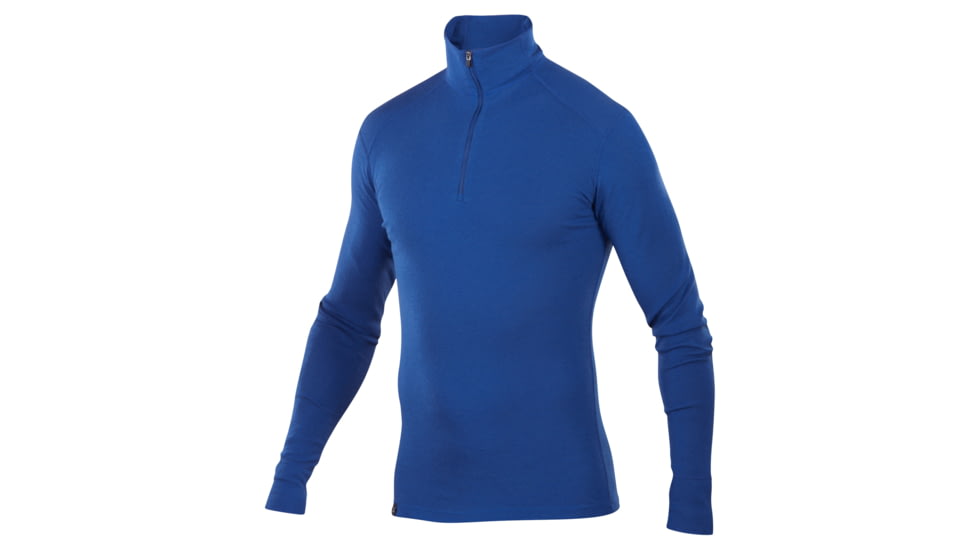 Ibex Woolies 220 Zip T-Neck - Men's-Grosbeak Blue-Small