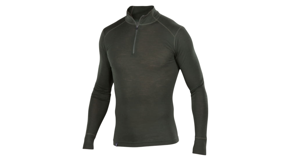 Ibex Woolies Zip T-Neck 150 - Men's-Large-Green Night